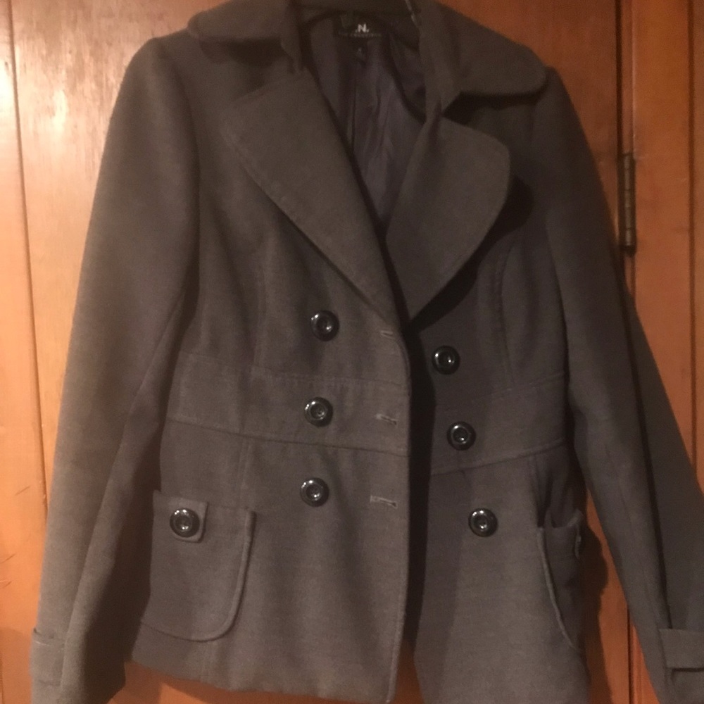 Simple Grey Pea Coat